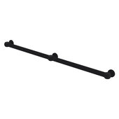  Cube Design Collection Reeded 3 Post Grab Bar in Matte Black, 44-1/4'' W x 3'' D x 2-1/4'' H
