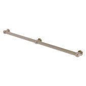  Cube Design Collection Reeded 3 Post Grab Bar in Antique Pewter, 44-1/4'' W x 3'' D x 2-1/4'' H