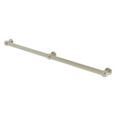  Cube Design Collection Reeded 3 Post Grab Bar in Polished Nickel, 44-1/4'' W x 3'' D x 2-1/4'' H