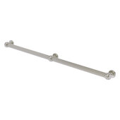  Cube Design Collection Reeded 3 Post Grab Bar in Satin Nickel, 44-1/4'' W x 3'' D x 2-1/4'' H