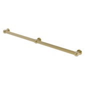  Cube Design Collection Reeded 3 Post Grab Bar in Unlacquered Brass, 44-1/4'' W x 3'' D x 2-1/4'' H