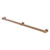  Cube Design Collection Reeded 3 Post Grab Bar in Brushed Bronze, 50-1/4'' W x 3'' D x 2-1/4'' H