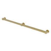  Cube Design Collection Reeded 3 Post Grab Bar in Satin Brass, 50-1/4'' W x 3'' D x 2-1/4'' H
