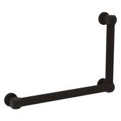  Cube Design Collection 12'' x 18'' Reeded 90 Degree Right Hand Grab Bar in Oil Rubbed Bronze, 20'' W x 3-1/2'' D x 14'' H
