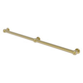  Cube Design Collection Smooth 3 Post Grab Bar in Satin Brass, 44-1/4'' W x 3'' D x 2-1/4'' H