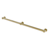  Cube Design Collection Smooth 3 Post Grab Bar in Unlacquered Brass, 44-1/4'' W x 3'' D x 2-1/4'' H