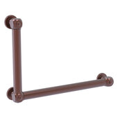  Cube Design Collection 12'' x 18'' Smooth 90 Degrees Left Hand Grab Bar in Antique Copper, 20'' W x 3-1/2'' D x 14'' H