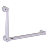  Cube Design Collection 12'' x 18'' Smooth 90 Degrees Left Hand Grab Bar in Polished Chrome, 20'' W x 3-1/2'' D x 14'' H