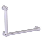  Cube Design Collection 12'' x 18'' Smooth 90 Degrees Left Hand Grab Bar in Satin Chrome, 20'' W x 3-1/2'' D x 14'' H