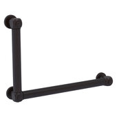  Cube Design Collection 12'' x 18'' Smooth 90 Degrees Left Hand Grab Bar in Venetian Bronze, 20'' W x 3-1/2'' D x 14'' H