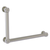  Cube Design Collection 18'' x 24'' Smooth 90 Degrees Left Hand Grab Bar in Satin Nickel, 26'' W x 3-1/2'' D x 20'' H