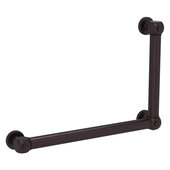  Cube Design Collection 12'' x 18'' Smooth 90 Degrees Right Hand Grab Bar in Antique Bronze, 20'' W x 3-1/2'' D x 14'' H