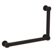  Cube Design Collection 12'' x 18'' Smooth 90 Degrees Right Hand Grab Bar in Oil Rubbed Bronze, 20'' W x 3-1/2'' D x 14'' H