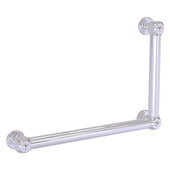  Cube Design Collection 12'' x 18'' Smooth 90 Degrees Right Hand Grab Bar in Polished Chrome, 20'' W x 3-1/2'' D x 14'' H