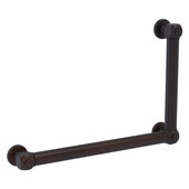  Cube Design Collection 12'' x 18'' Smooth 90 Degrees Right Hand Grab Bar in Venetian Bronze, 20'' W x 3-1/2'' D x 14'' H