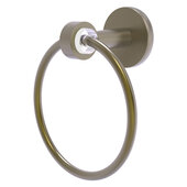  Clearview Collection Towel Ring with Smooth Accent in Antique Brass, 6'' Diameter x 3-13/16'' D x 7-3/16'' H