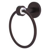  Clearview Collection Towel Ring with Smooth Accent in Antique Bronze, 6'' Diameter x 3-13/16'' D x 7-3/16'' H