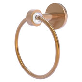  Clearview Collection Towel Ring with Smooth Accent in Brushed Bronze, 6'' Diameter x 3-13/16'' D x 7-3/16'' H