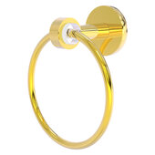  Clearview Collection Towel Ring with Smooth Accent in Polished Brass, 6'' Diameter x 3-13/16'' D x 7-3/16'' H