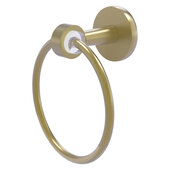  Clearview Collection Towel Ring with Smooth Accent in Satin Brass, 6'' Diameter x 3-13/16'' D x 7-3/16'' H