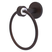  Clearview Collection Towel Ring with Smooth Accent in Venetian Bronze, 6'' Diameter x 3-13/16'' D x 7-3/16'' H