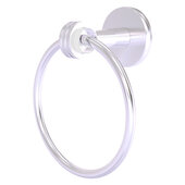  Clearview Collection Towel Ring with Dotted Accents in Satin Chrome, 6'' Diameter x 3-13/16'' D x 7-3/16'' H