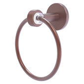  Clearview Collection Towel Ring with Grooved Accents in Antique Copper, 6'' Diameter x 3-13/16'' D x 7-3/16'' H