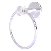  Clearview Collection Towel Ring with Grooved Accents in Polished Chrome, 6'' Diameter x 3-13/16'' D x 7-3/16'' H