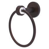  Clearview Collection Towel Ring with Grooved Accents in Venetian Bronze, 6'' Diameter x 3-13/16'' D x 7-3/16'' H