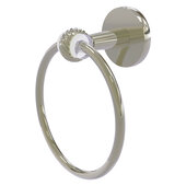  Clearview Collection Towel Ring with Twisted Accents in Polished Nickel, 6'' Diameter x 3-13/16'' D x 7-3/16'' H