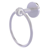  Clearview Collection Towel Ring with Twisted Accents in Satin Chrome, 6'' Diameter x 3-13/16'' D x 7-3/16'' H