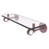  Clearview Collection 16'' Glass Shelf with Dotted Accents in Antique Copper, 16'' W x 5-5/8'' D x 3-5/16'' H