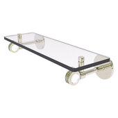  Clearview Collection 16'' Glass Shelf with Dotted Accents in Polished Nickel, 16'' W x 5-5/8'' D x 3-5/16'' H