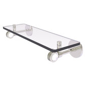  Clearview Collection 16'' Glass Shelf with Dotted Accents in Satin Nickel, 16'' W x 5-5/8'' D x 3-5/16'' H