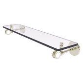  Clearview Collection 22'' Glass Shelf with Dotted Accents in Polished Nickel, 22'' W x 5-5/8'' D x 3-5/16'' H