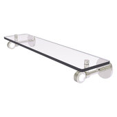  Clearview Collection 22'' Glass Shelf with Dotted Accents in Satin Nickel, 22'' W x 5-5/8'' D x 3-5/16'' H