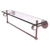  Clearview Collection 22'' Glass Shelf with Towel Bar in Antique Copper, 22'' W x 5-5/8'' D x 6-3/16'' H