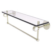  Clearview Collection 22'' Glass Shelf with Towel Bar in Polished Nickel, 22'' W x 5-5/8'' D x 6-3/16'' H
