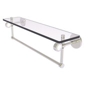  Clearview Collection 22'' Glass Shelf with Towel Bar in Satin Nickel, 22'' W x 5-5/8'' D x 6-3/16'' H