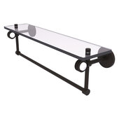  Clearview Collection 22'' Glass Shelf with Towel Bar and Dotted Accents in Oil Rubbed Bronze, 22'' W x 5-5/8'' D x 6-3/16'' H