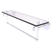  Clearview Collection 22'' Glass Shelf with Towel Bar and Dotted Accents in Polished Chrome, 22'' W x 5-5/8'' D x 6-3/16'' H