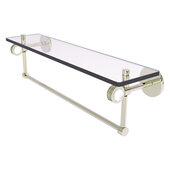  Clearview Collection 22'' Glass Shelf with Towel Bar and Dotted Accents in Polished Nickel, 22'' W x 5-5/8'' D x 6-3/16'' H