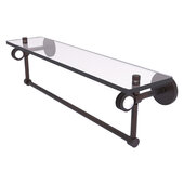  Clearview Collection 22'' Glass Shelf with Towel Bar and Dotted Accents in Venetian Bronze, 22'' W x 5-5/8'' D x 6-3/16'' H