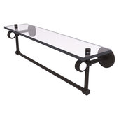  Clearview Collection 22'' Glass Shelf with Towel Bar and Grooved Accents in Oil Rubbed Bronze, 22'' W x 5-5/8'' D x 6-3/16'' H