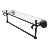  Clearview Collection 22'' Glass Shelf with Towel Bar and Twisted Accents in Oil Rubbed Bronze, 22'' W x 5-5/8'' D x 6-3/16'' H