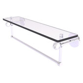  Clearview Collection 22'' Glass Shelf with Towel Bar and Twisted Accents in Polished Chrome, 22'' W x 5-5/8'' D x 6-3/16'' H