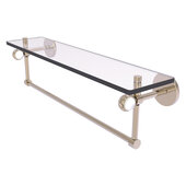  Clearview Collection 22'' Glass Shelf with Towel Bar and Twisted Accents in Antique Pewter, 22'' W x 5-5/8'' D x 6-3/16'' H