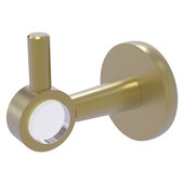  Clearview Collection Robe Hook with Smooth Accent in Satin Brass, 2-5/8'' W x 3-13/16'' D x 3-5/16'' H
