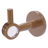  Clearview Collection Robe Hook with Dotted Accents in Brushed Bronze, 2-5/8'' W x 3-13/16'' D x 3-5/16'' H