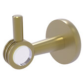  Clearview Collection Robe Hook with Dotted Accents in Satin Brass, 2-5/8'' W x 3-13/16'' D x 3-5/16'' H